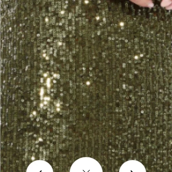 NWT Ieena for Mac Duggal 26694 Olive Sequined Ruched One Shoulder Gown - Sz 8 - Picture 10 of 12